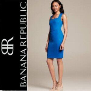 Banana Republic Blue Sleeveless Fitted Dress size 0